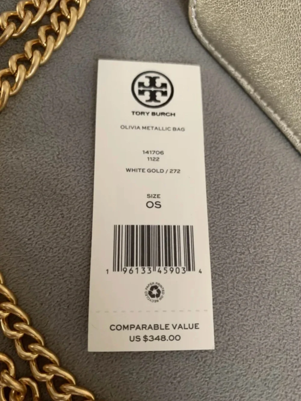 Tory Burch Metallic Gold Bag